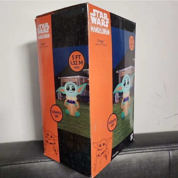 Star Wars Grogu Inflatable Halloween Yoda Mandalorian 5' NIB - Picture 4 of 4